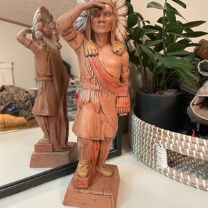 Vintage Duncan Ceramics Prod Inc 1973 Cigar Store 12” Indian Chief Display